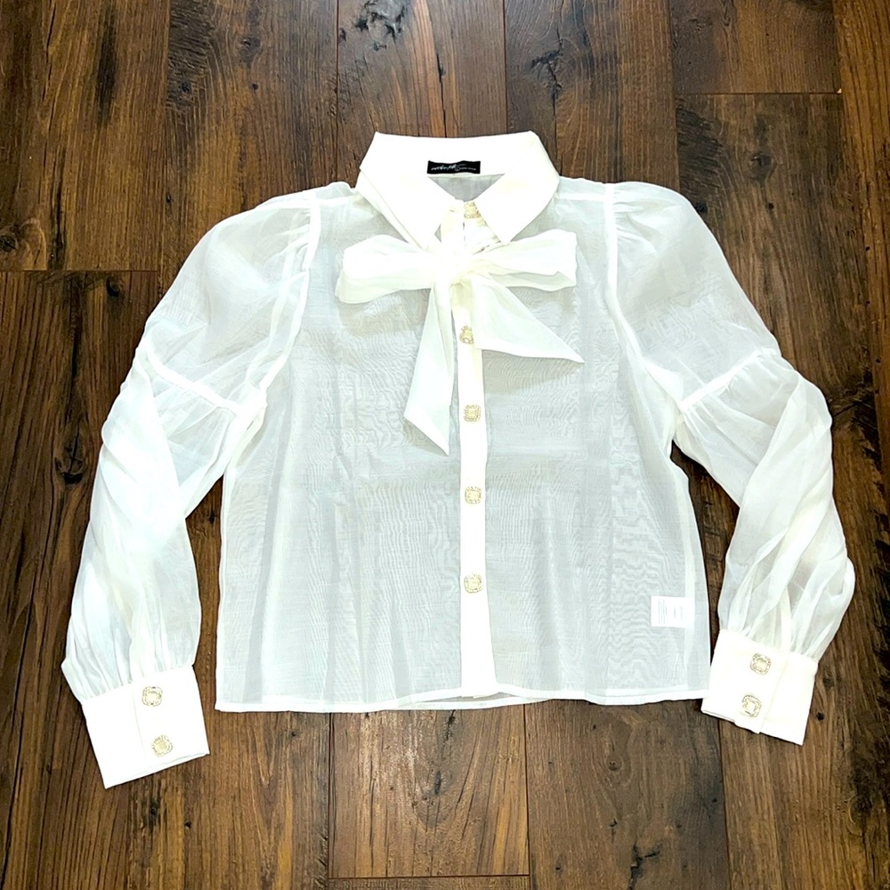 Nwot On Twelfth Button Down Top - image 3